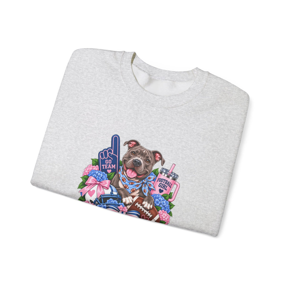 Pit Bull Football Crewneck Sweatshirt