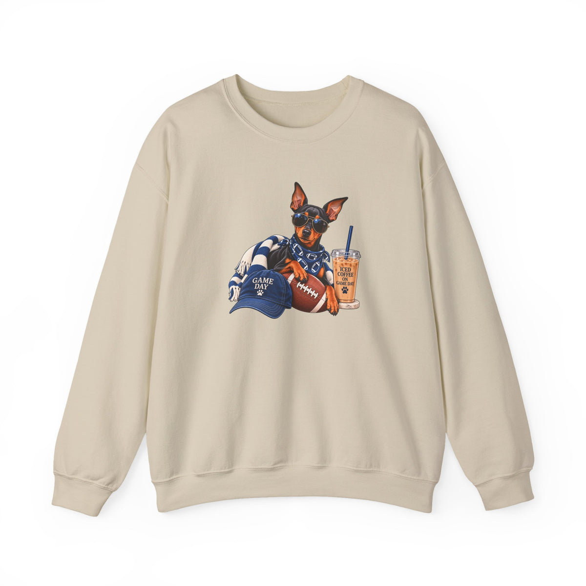 Doberman Football Crewneck Sweatshirt