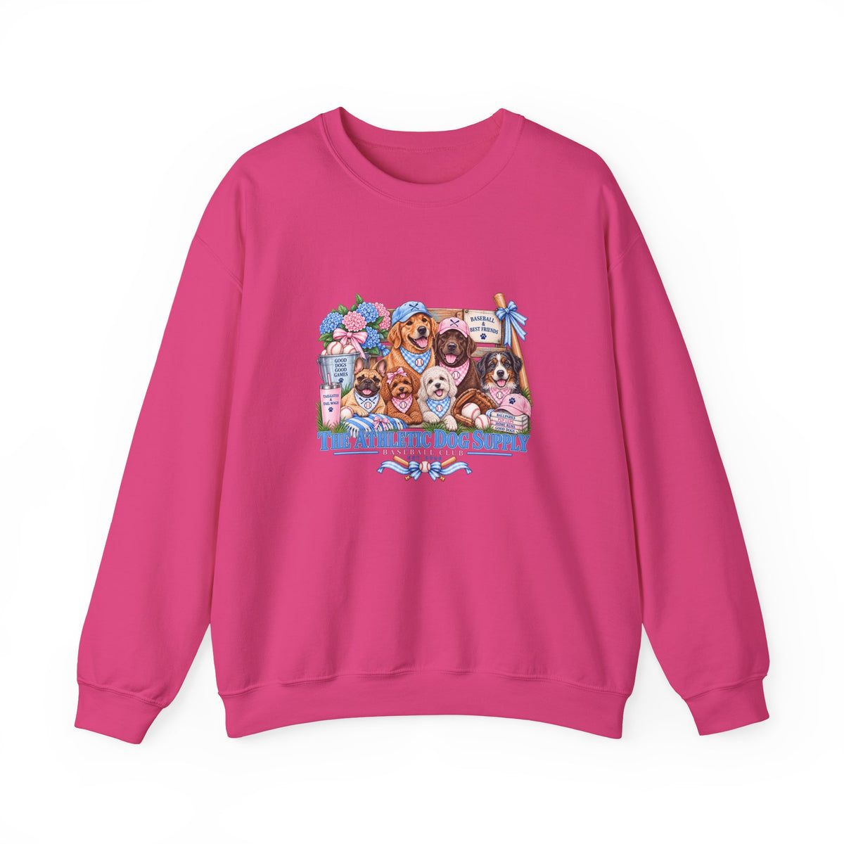 Dog Lover Baseball Crewneck Sweatshirt