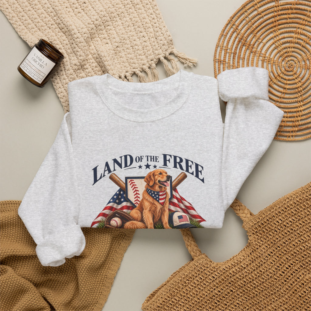 Land of the Free Home of the Dogs Crewneck Sweatshirt