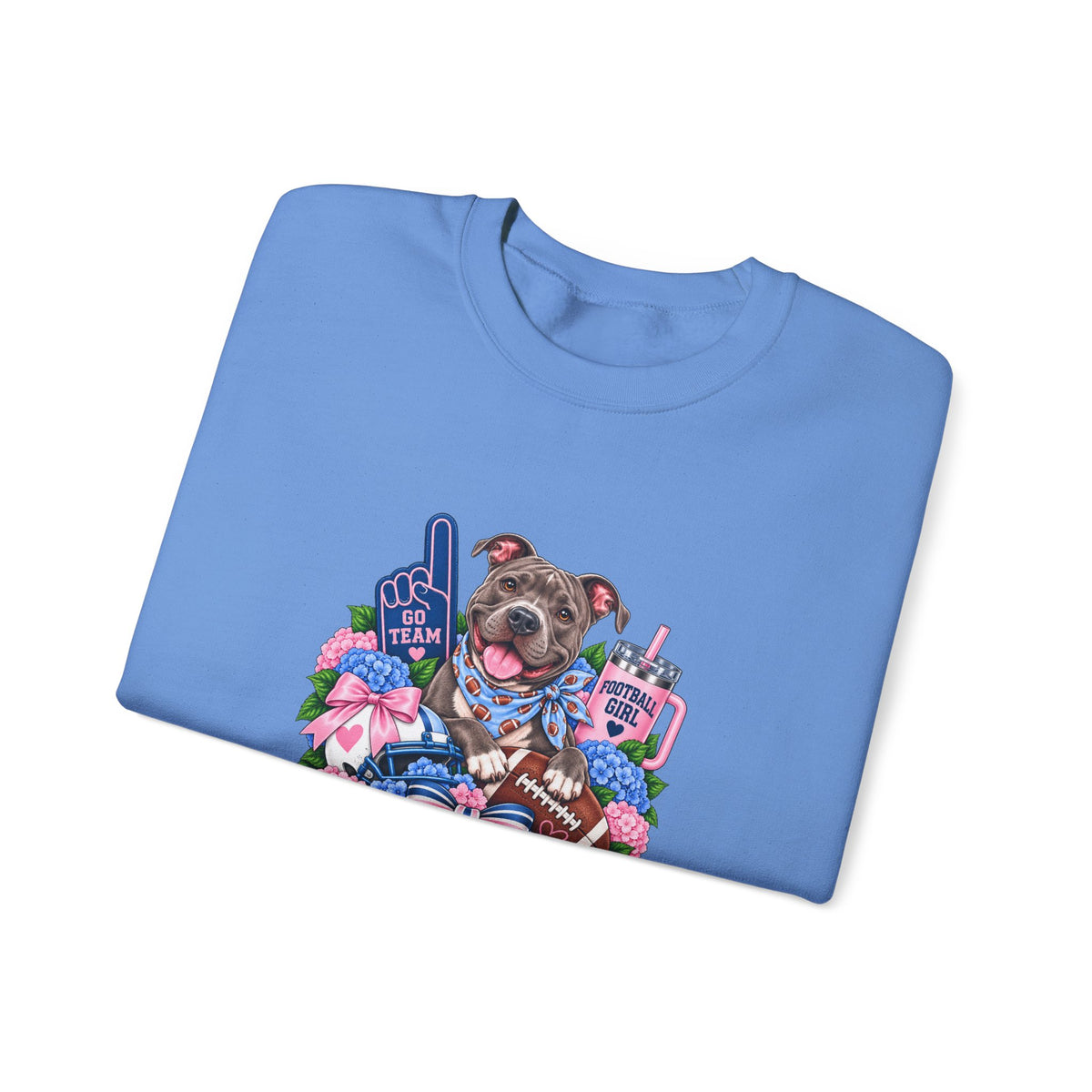 Pit Bull Football Crewneck Sweatshirt
