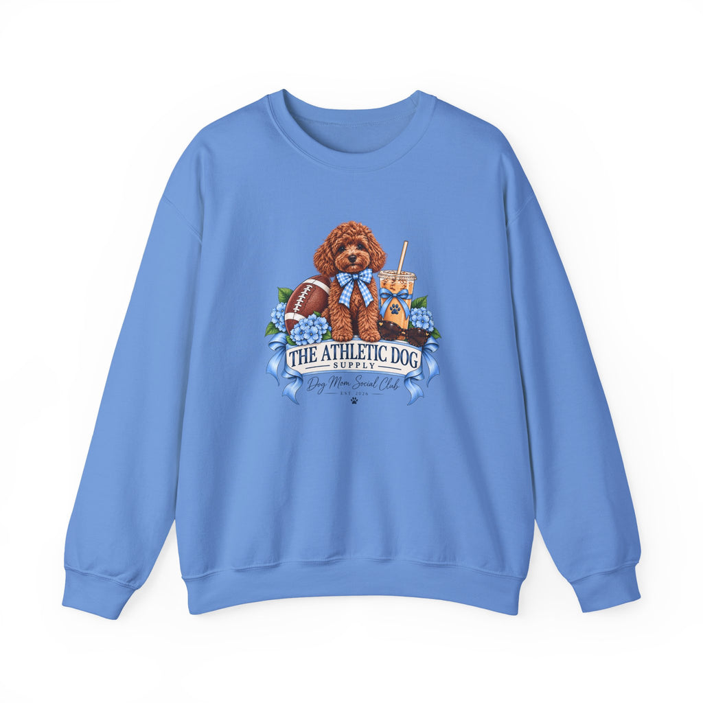 Dog Mom Football Crewneck Sweatshirt