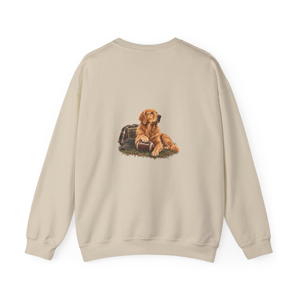 Golden Retriever Football Crewneck Sweatshirt