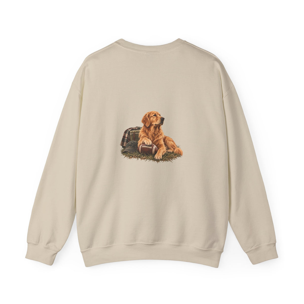 Golden Retriever Football Crewneck Sweatshirt