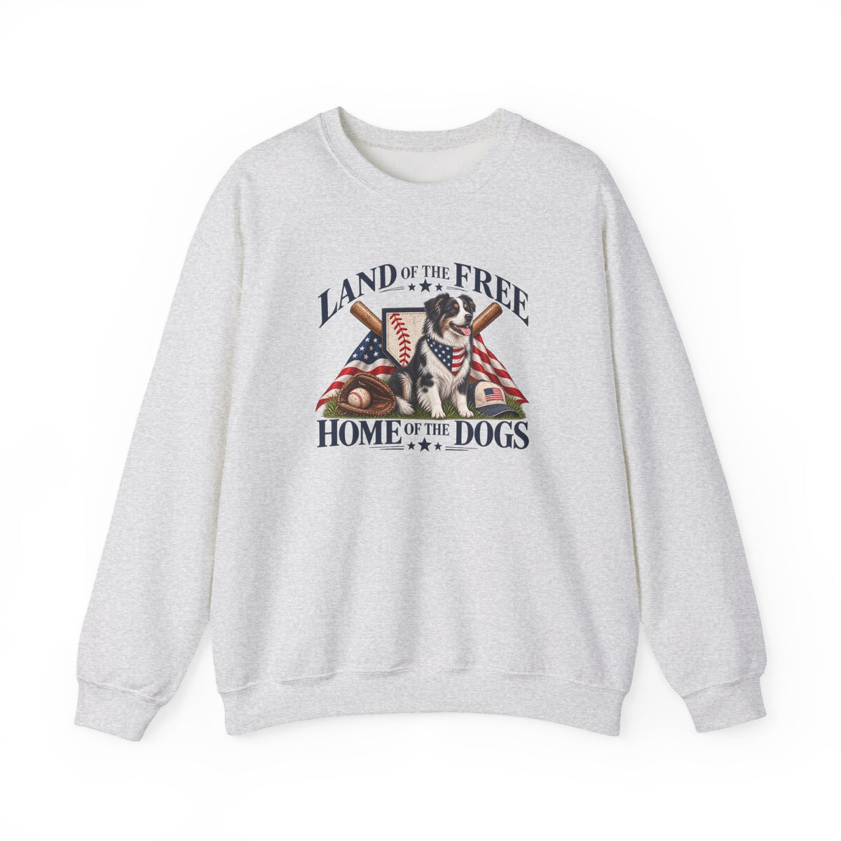 Land of the Free Home of the Dogs Crewneck Sweatshirt