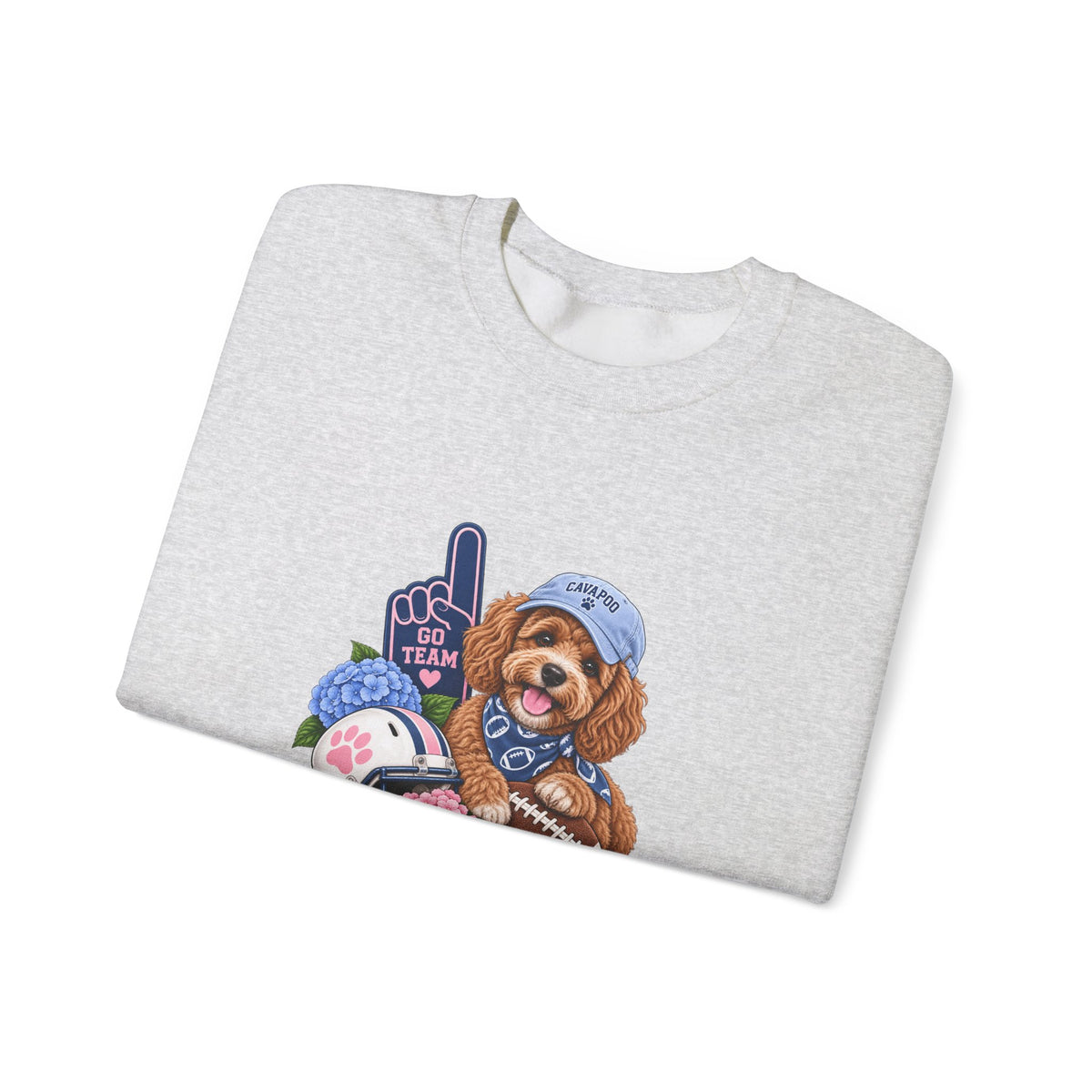 Cavapoo Football Crewneck Sweatshirt
