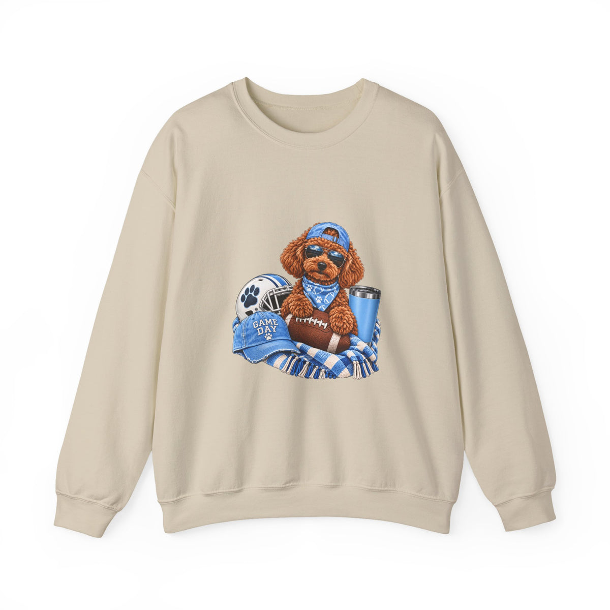 Toy Poodle Football Crewneck Sweatshirt