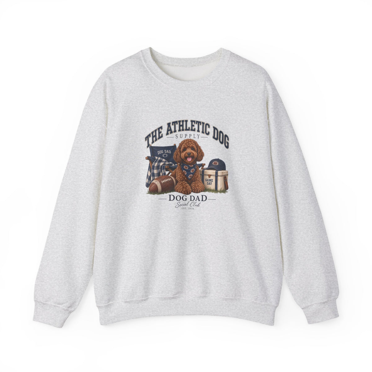 Dog Dad Football Crewneck Sweatshirt