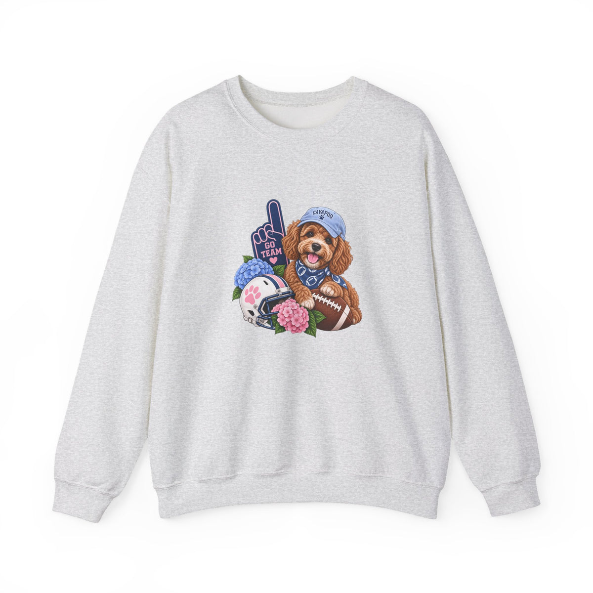 Cavapoo Football Crewneck Sweatshirt