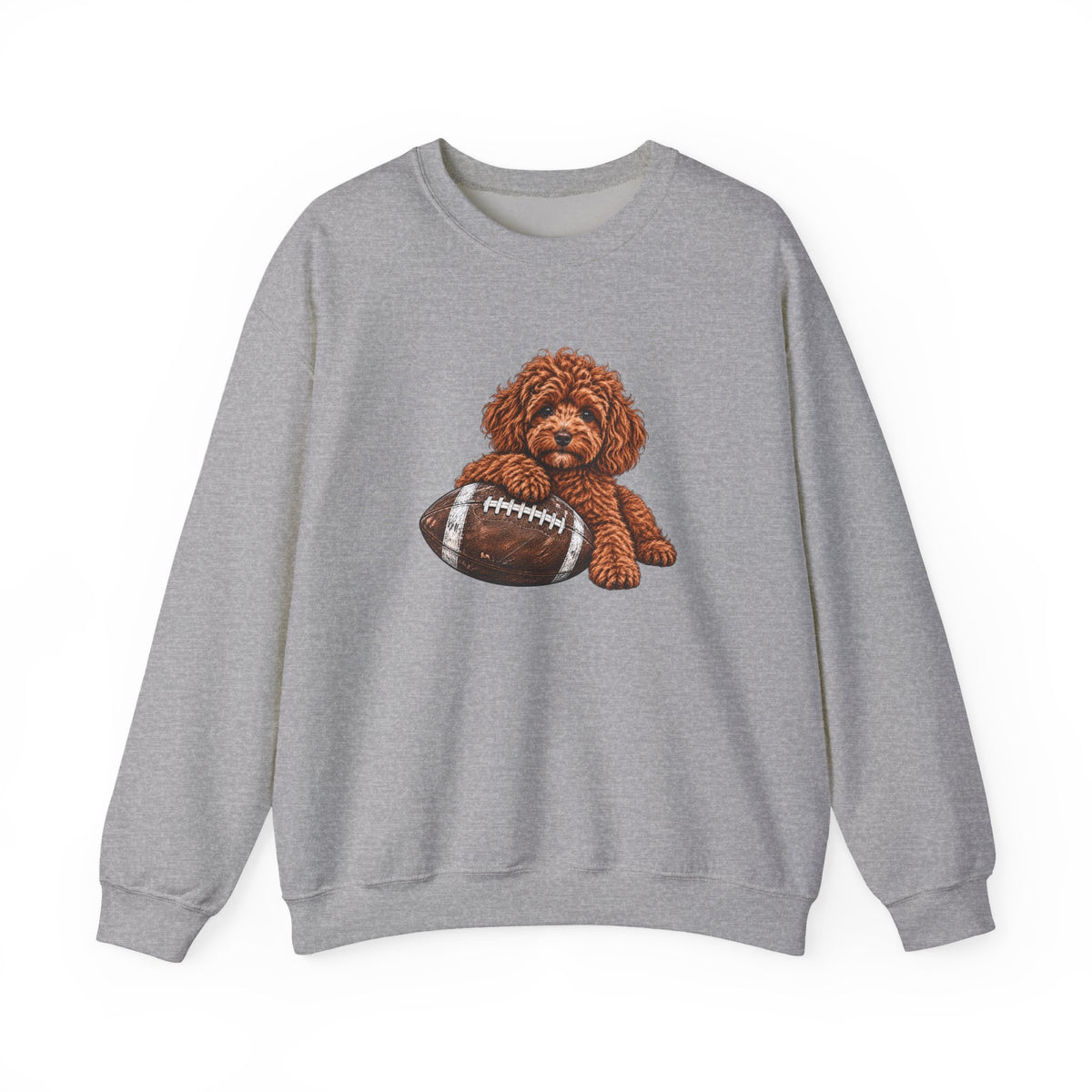 Poodle Football Crewneck Sweatshirt