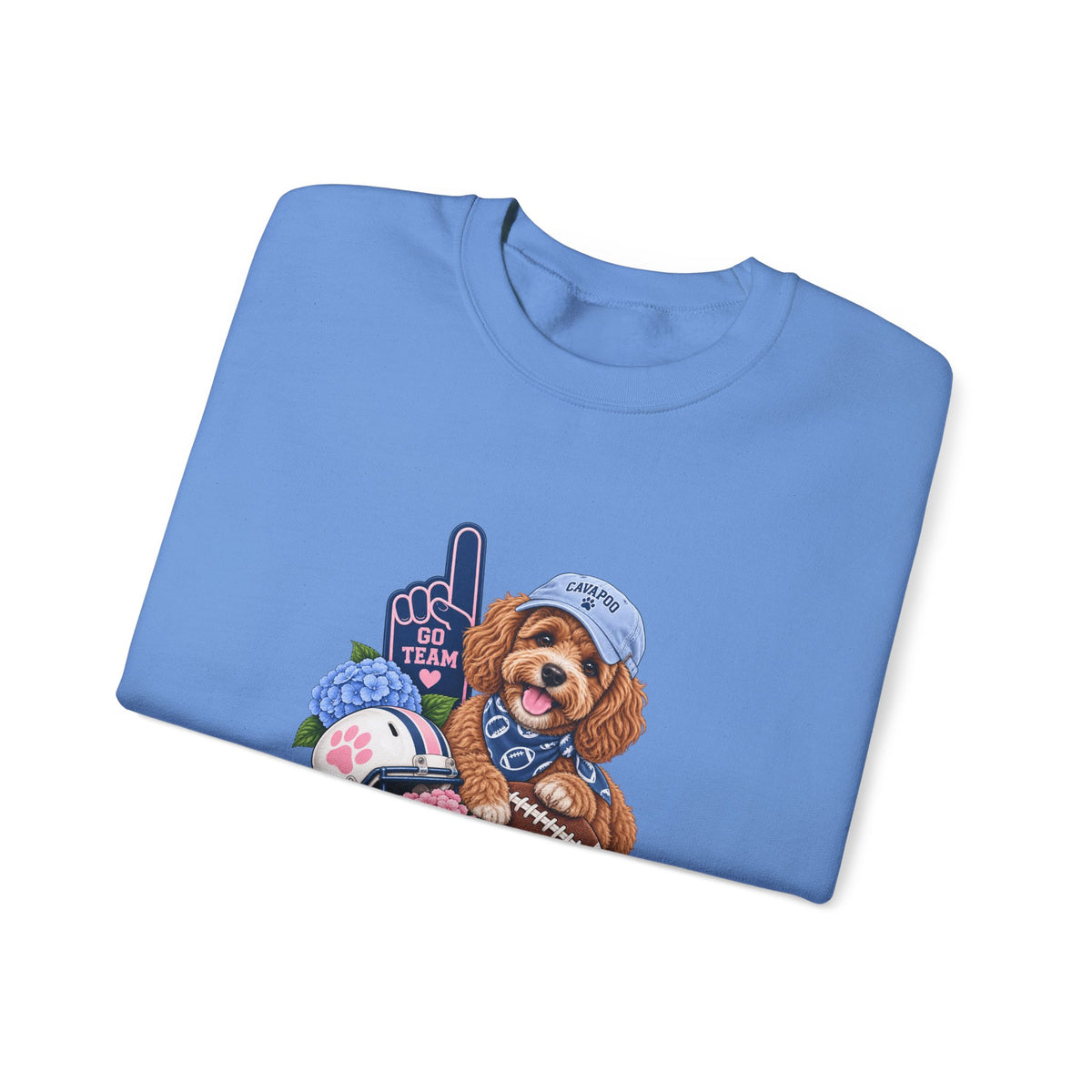 Cavapoo Football Crewneck Sweatshirt