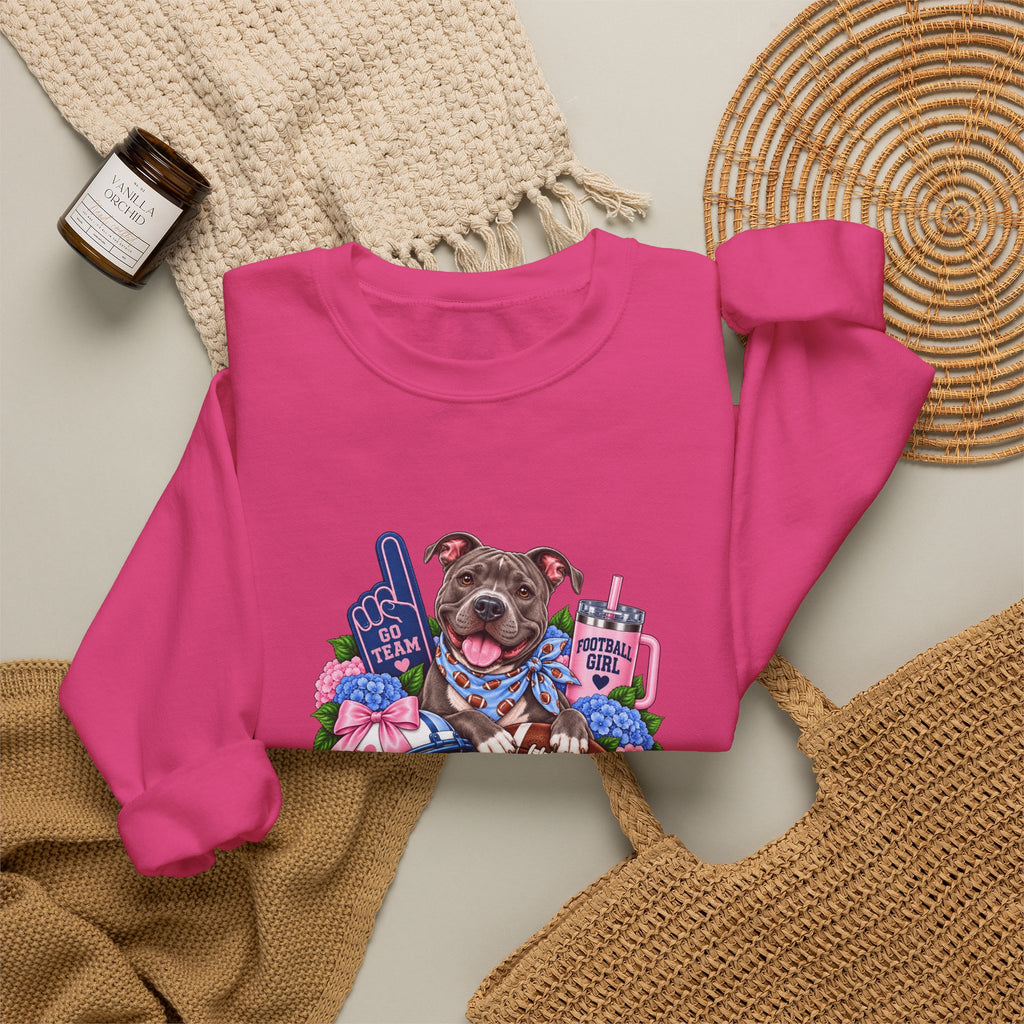 Pit Bull Football Crewneck Sweatshirt