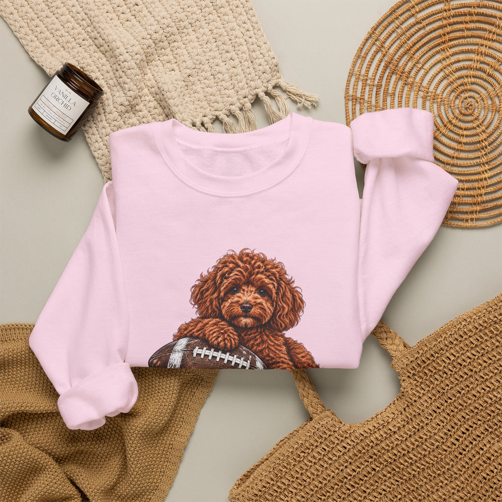 Poodle Football Crewneck Sweatshirt