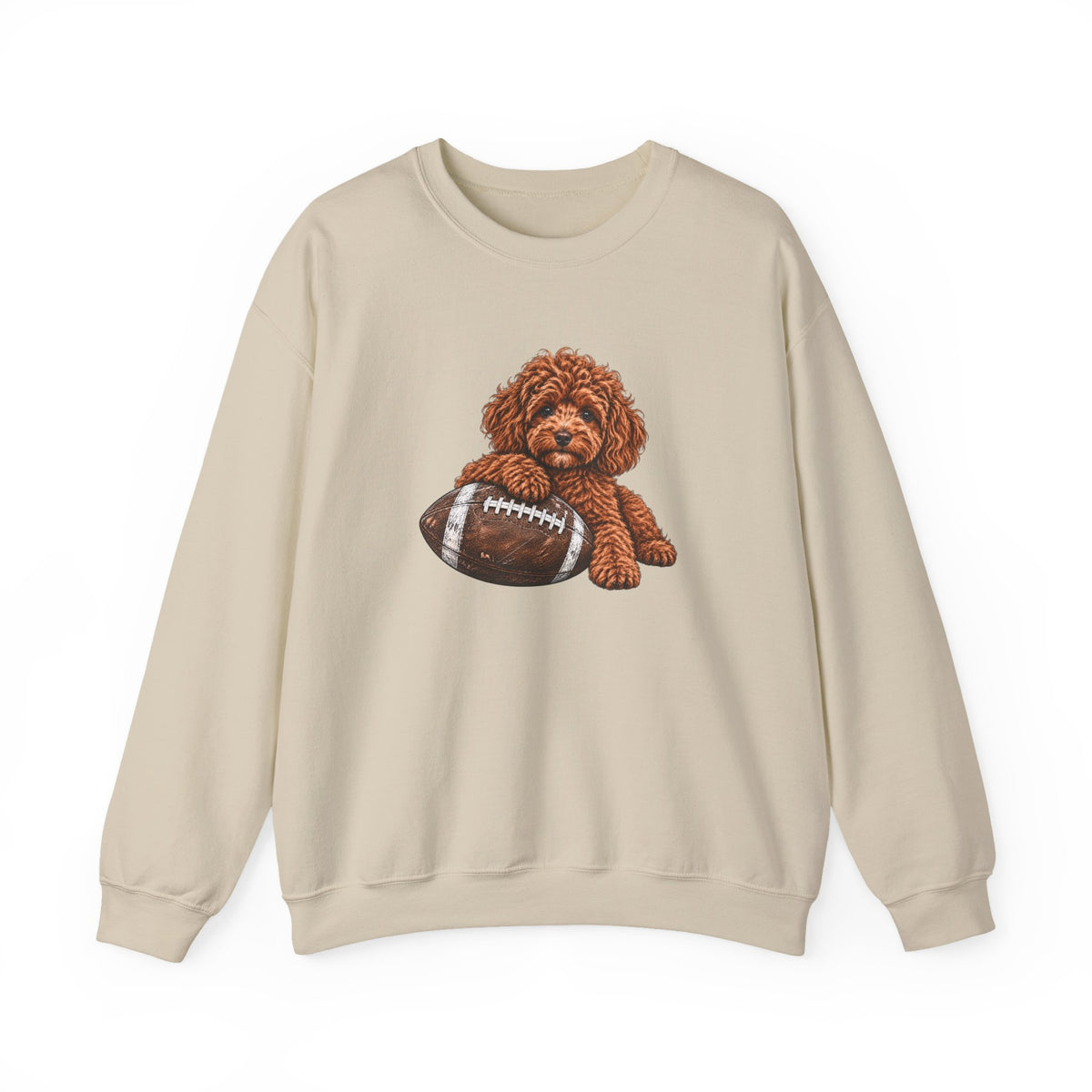 Poodle Football Crewneck Sweatshirt