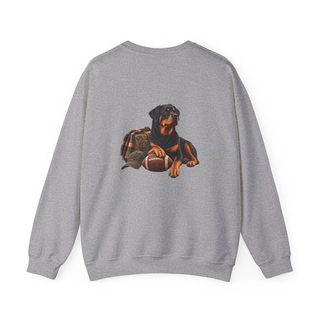 Rottweiler Football Crewneck Sweatshirt