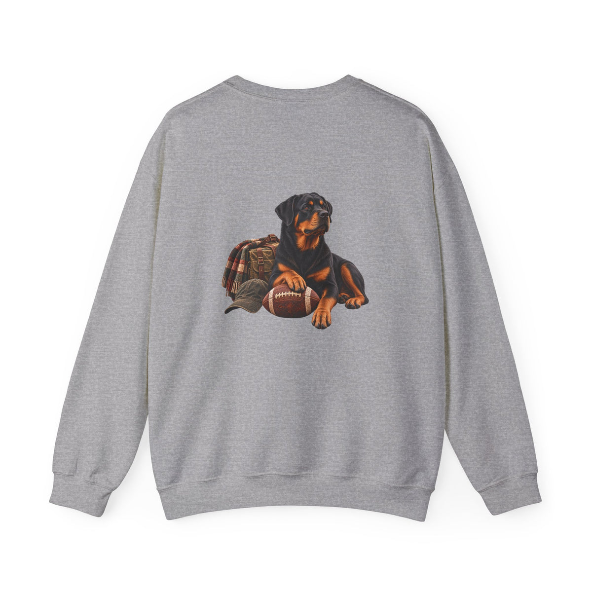 Rottweiler Football Crewneck Sweatshirt