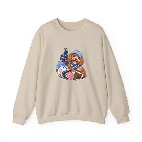 Cavapoo Football Crewneck Sweatshirt
