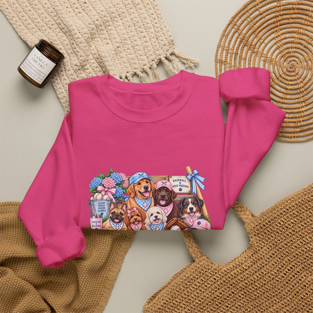 Dog Lover Baseball Crewneck Sweatshirt