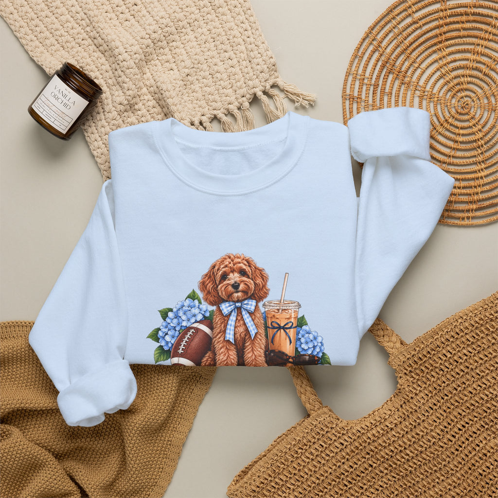 Dog Mom Football Crewneck Sweatshirt