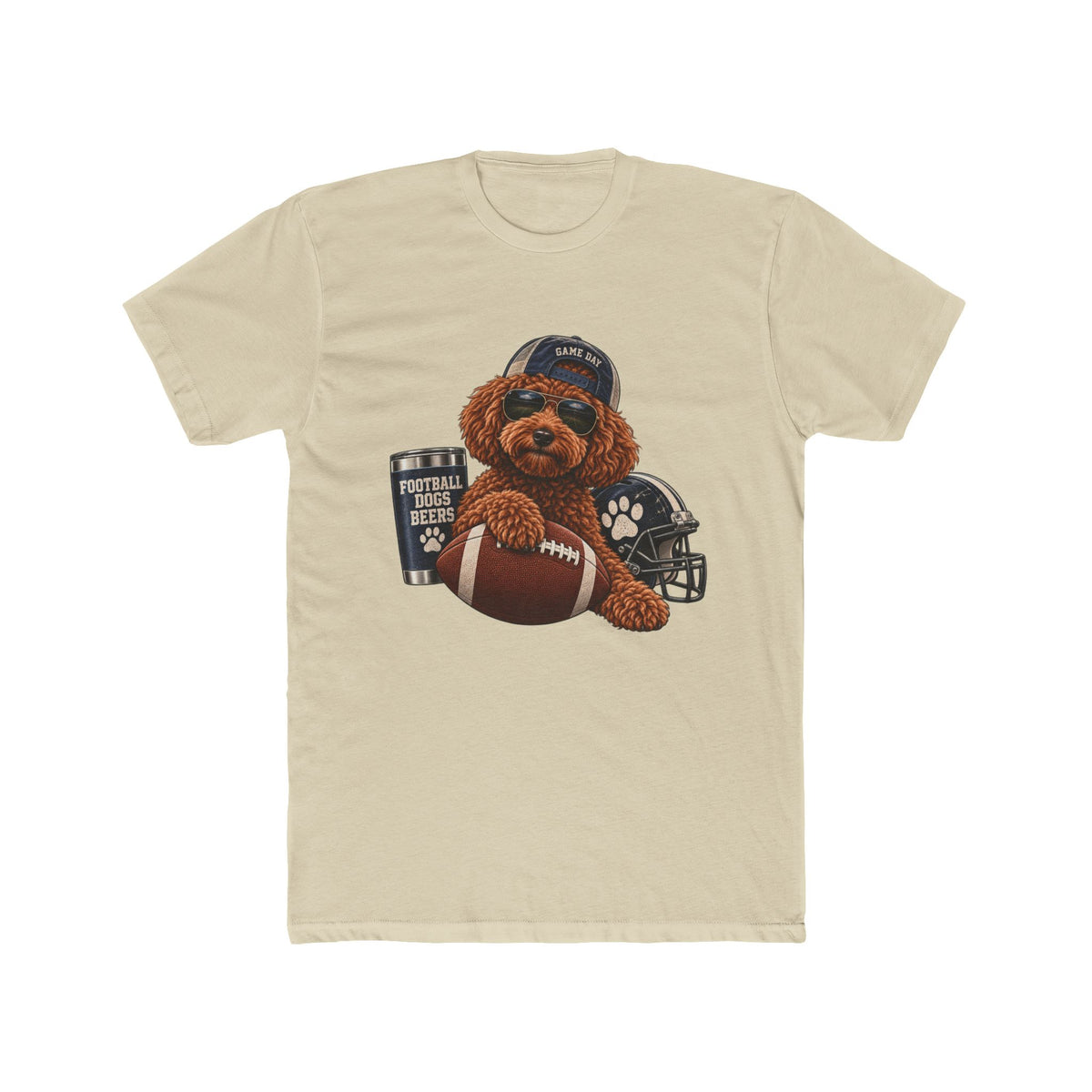 Poodle Football Graphic Tee — Crew Shirt
