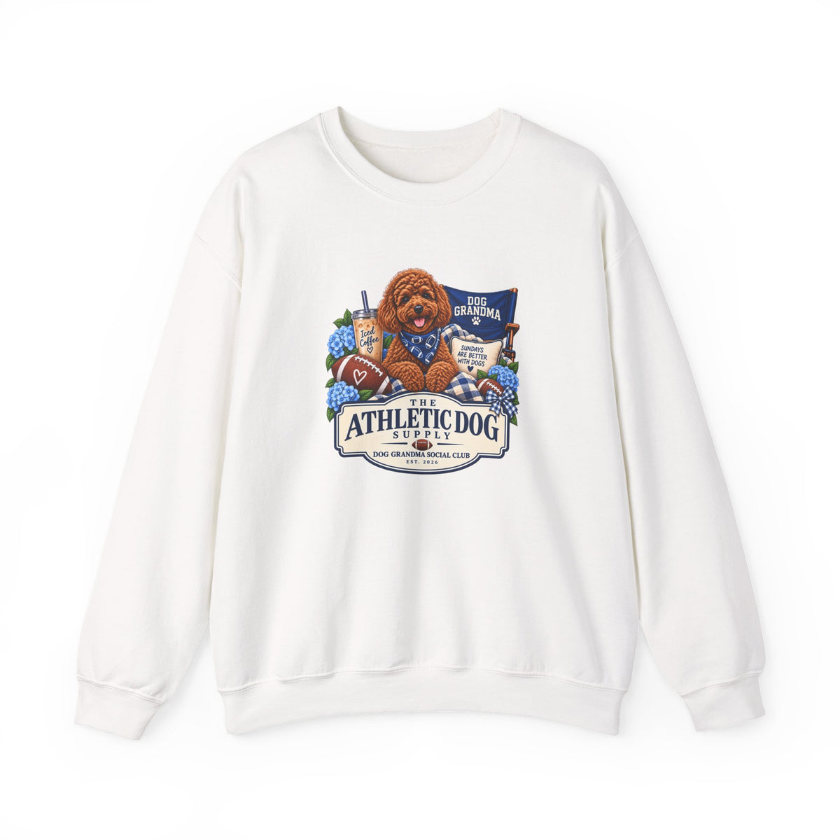 Dog Grandma Football Crewneck Sweatshirt