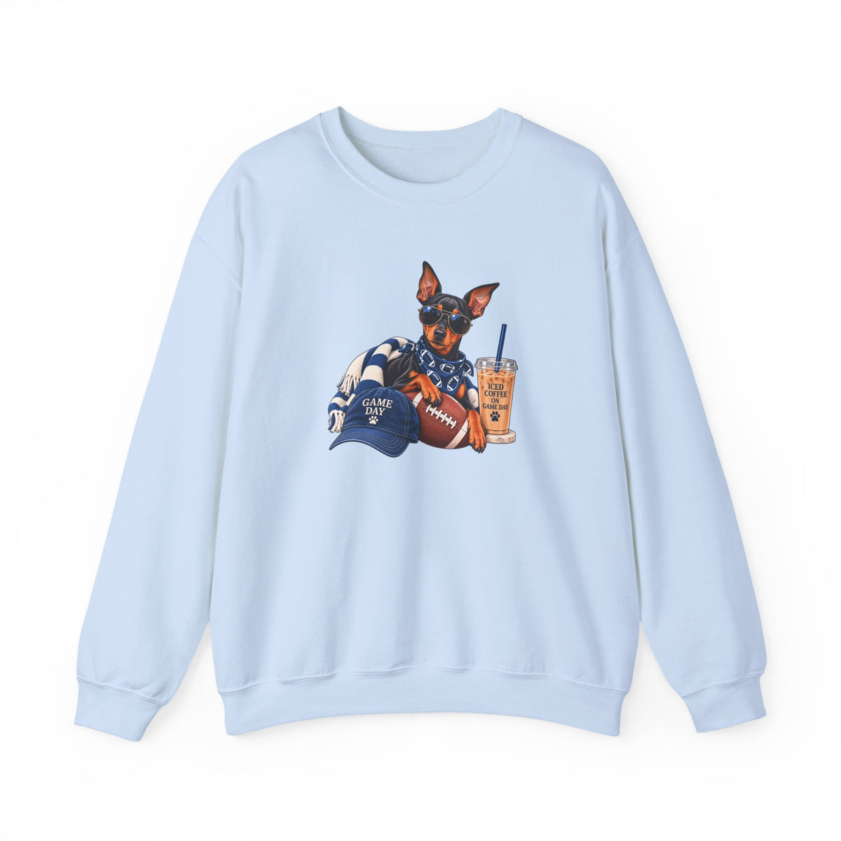 Doberman Football Crewneck Sweatshirt