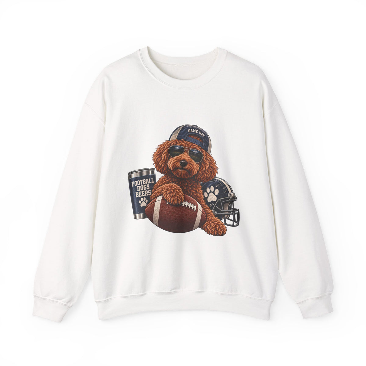 Poodle Football Crewneck Sweatshirt