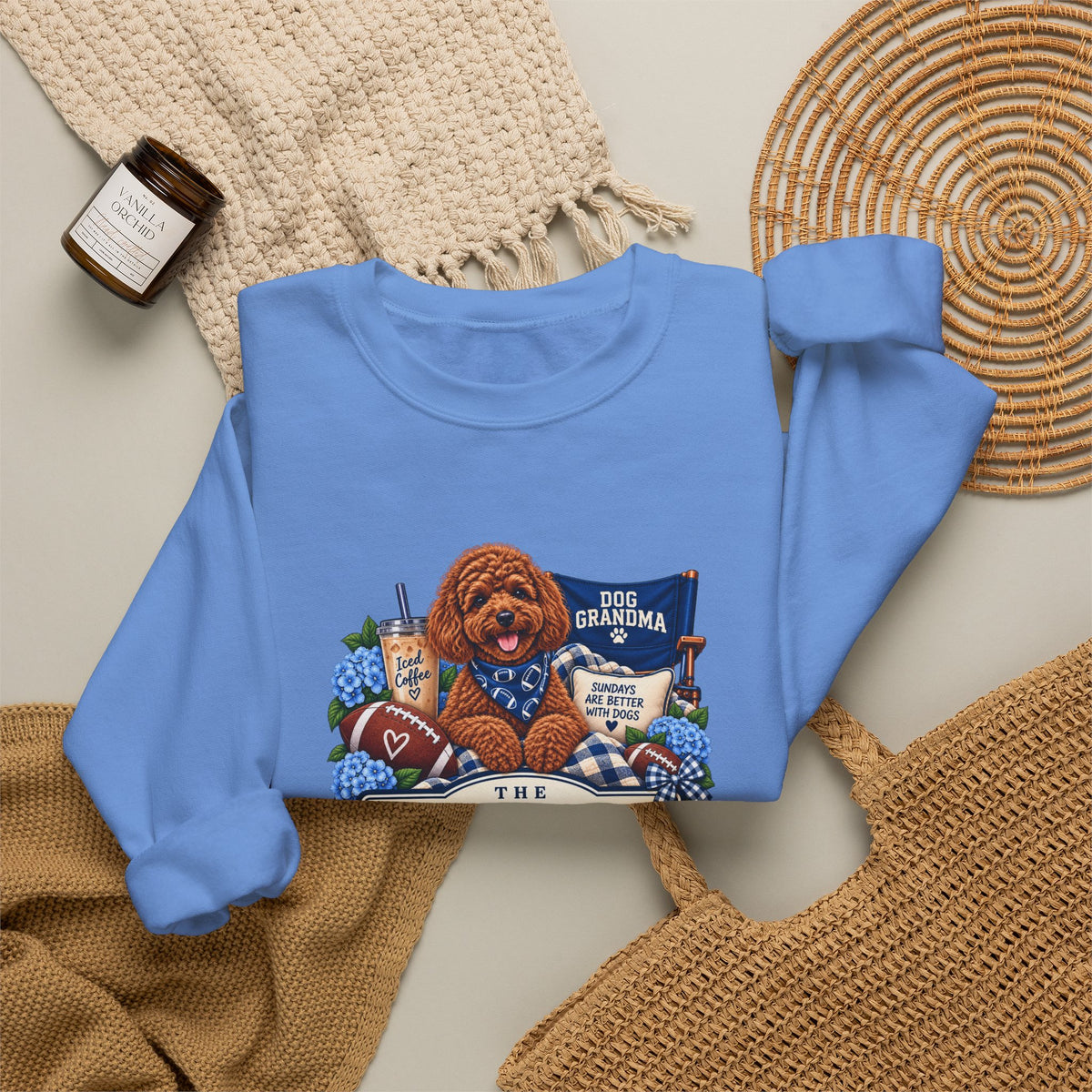 Dog Grandma Football Crewneck Sweatshirt