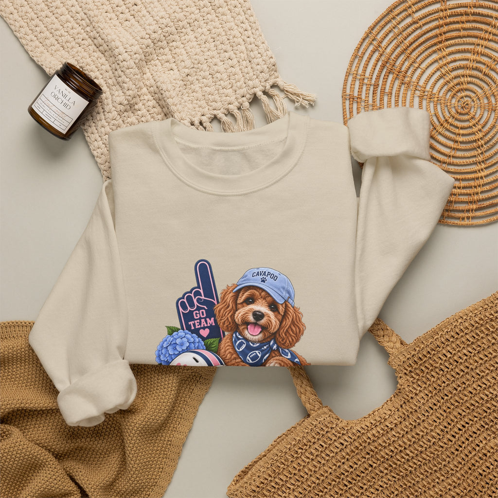 Cavapoo Football Crewneck Sweatshirt