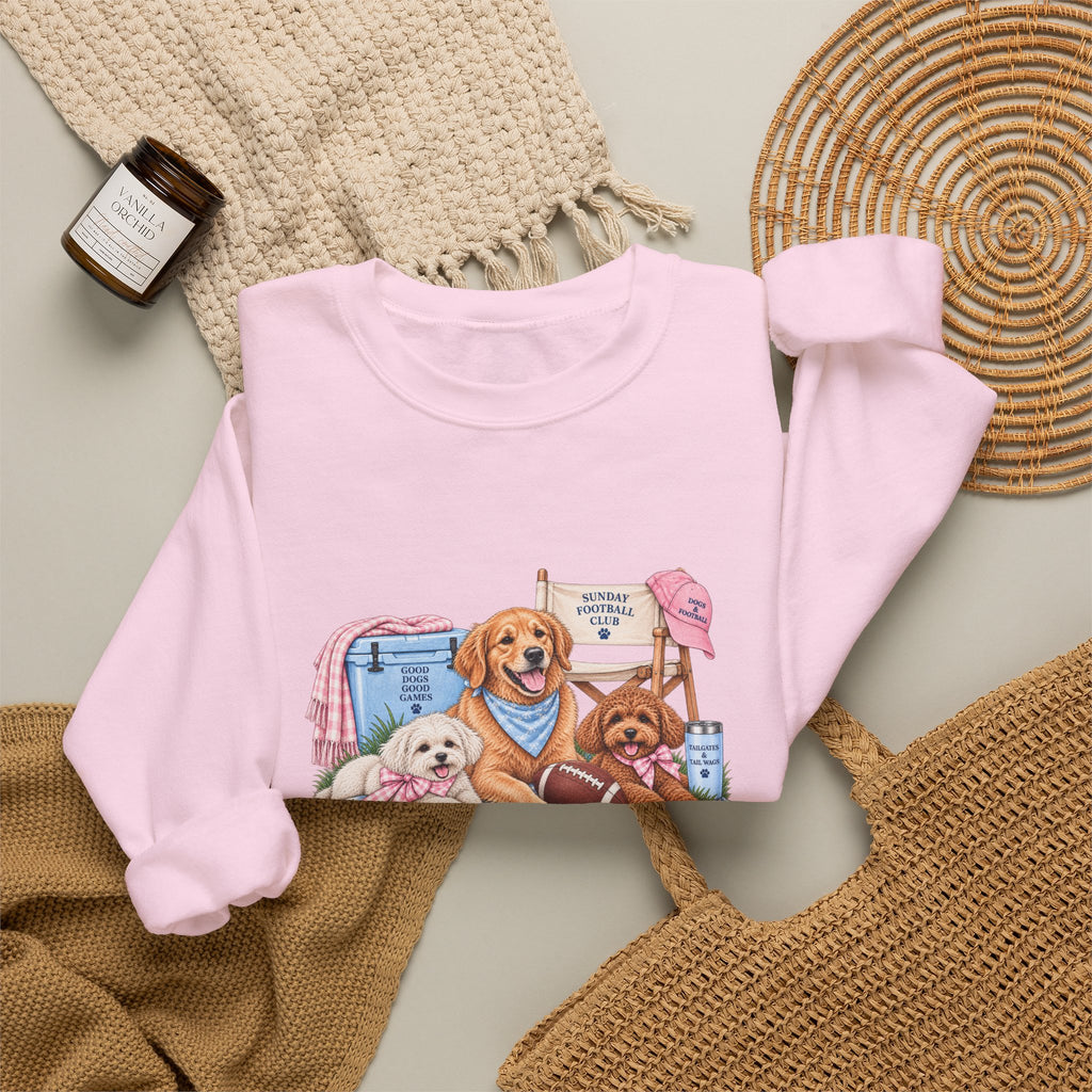 Dog Trio Football Crewneck Sweatshirt