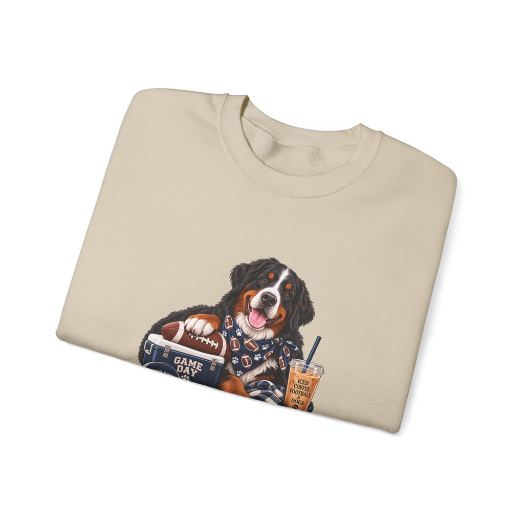 Bernese Mountain Dog Football Crewneck Sweatshirt