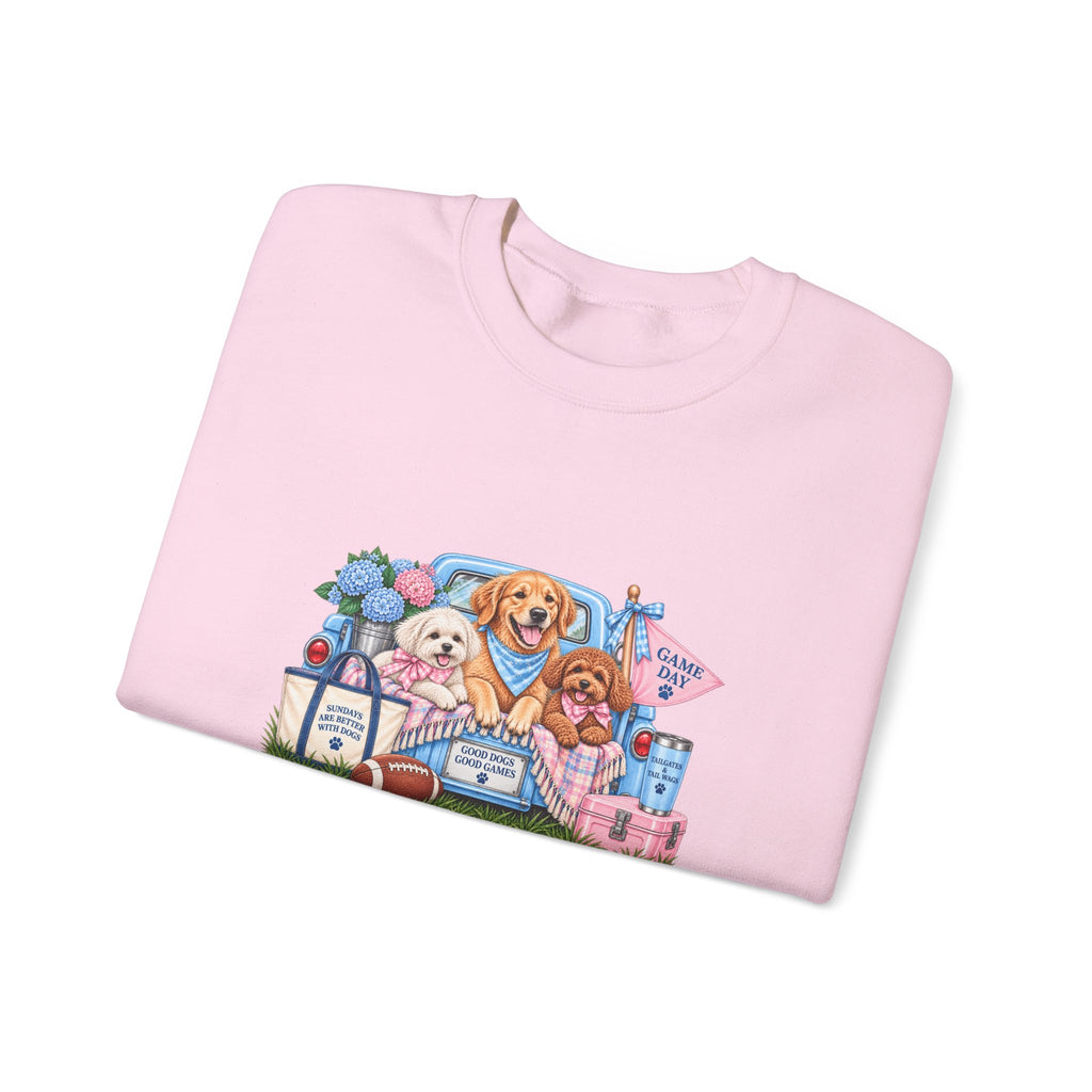 Dog Trio Football Crewneck Sweatshirt