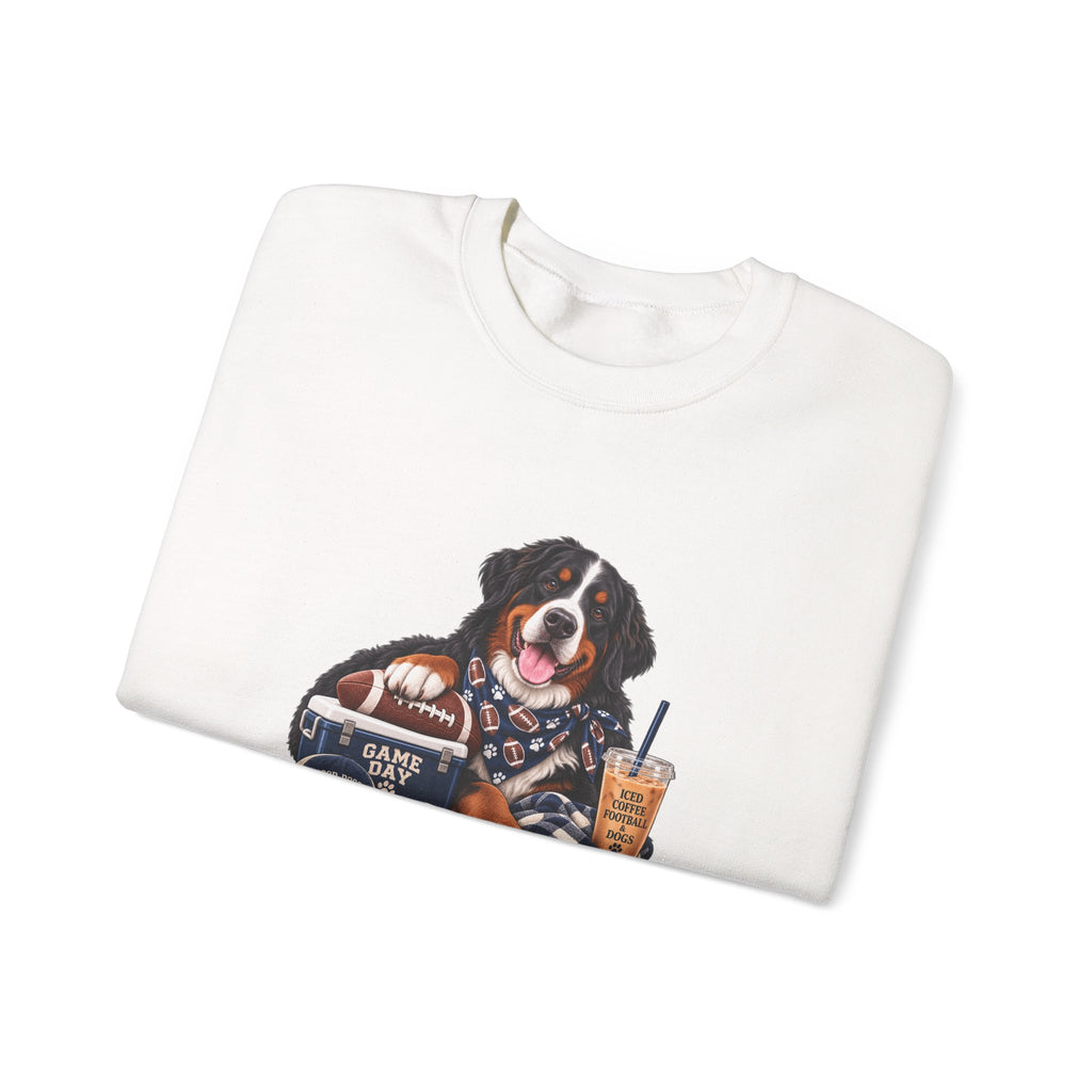 Bernese Mountain Dog Football Crewneck Sweatshirt