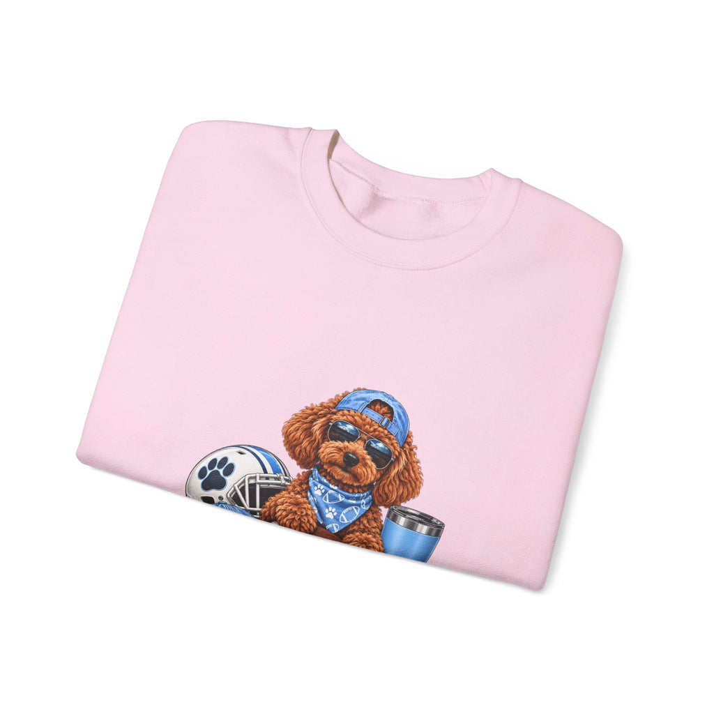 Toy Poodle Football Crewneck Sweatshirt