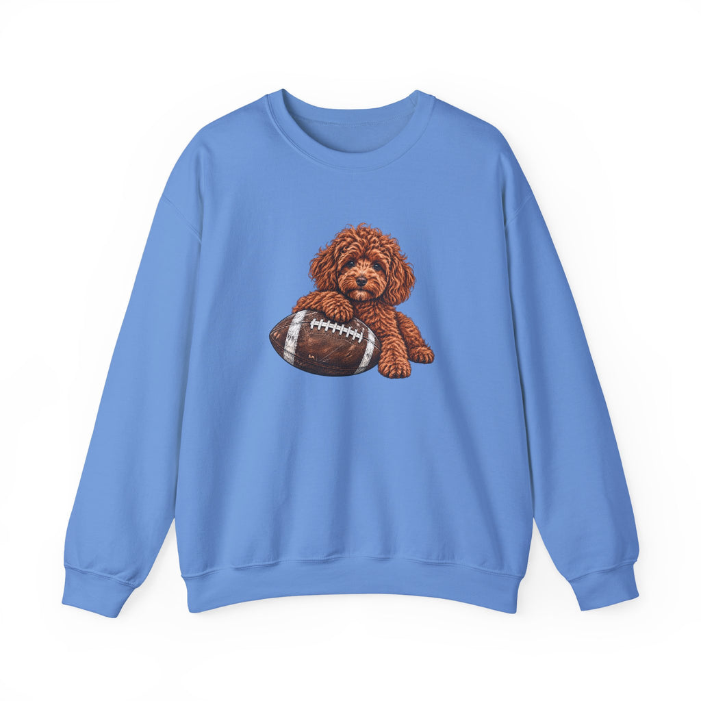Poodle Football Crewneck Sweatshirt