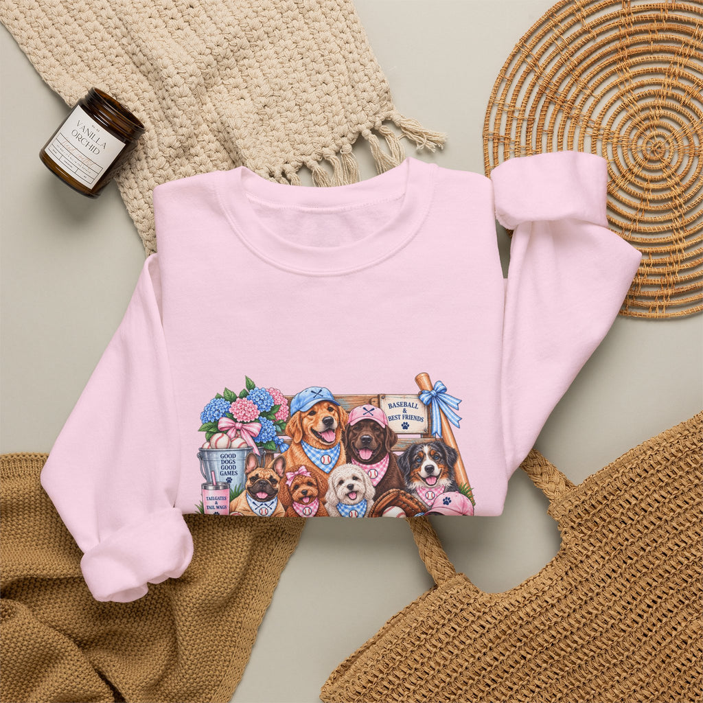 Dog Lover Baseball Crewneck Sweatshirt