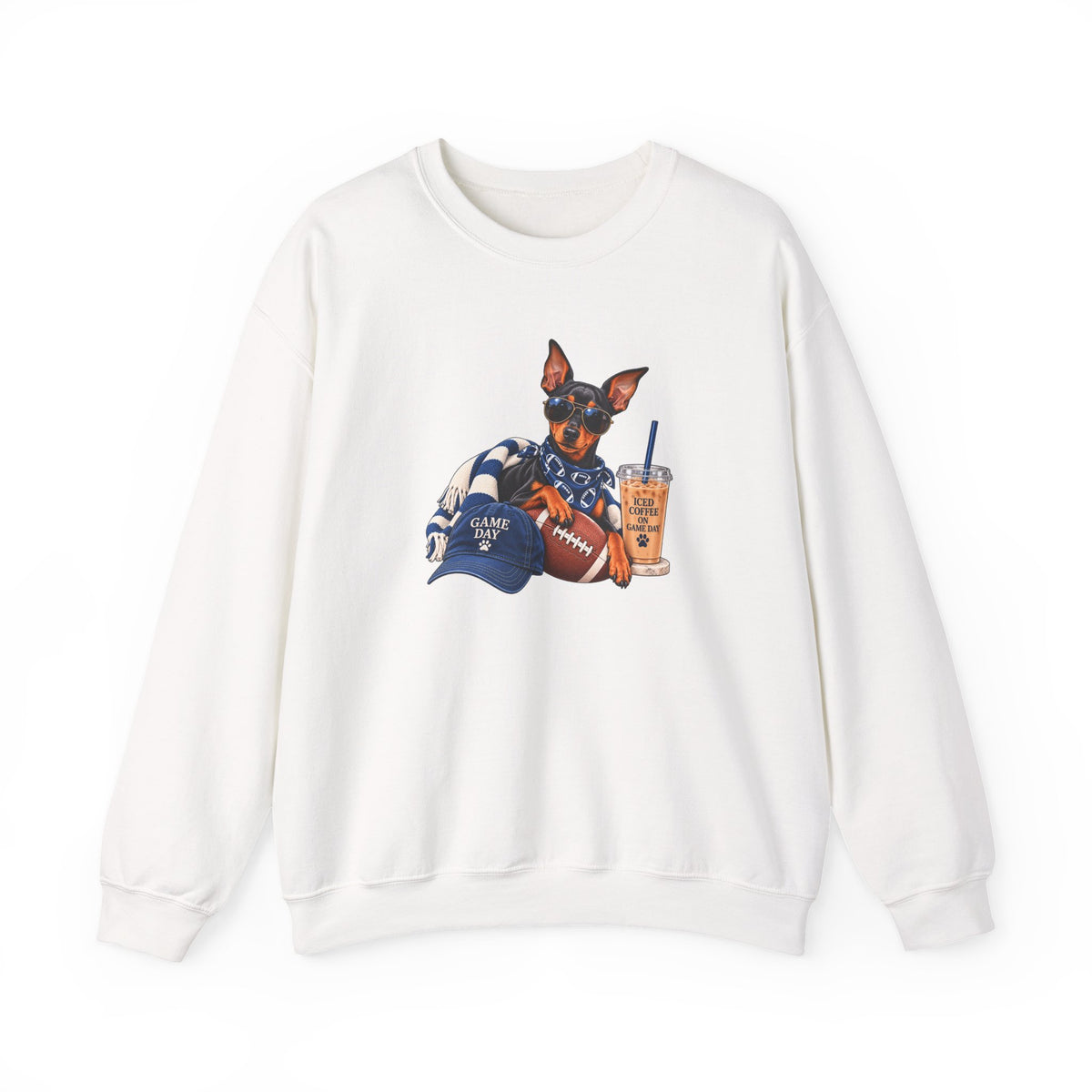 Doberman Football Crewneck Sweatshirt
