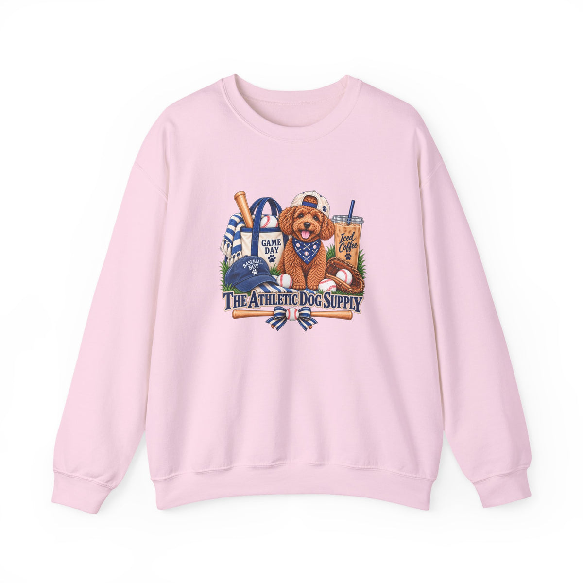 Poodle Baseball Crewneck Sweatshirt