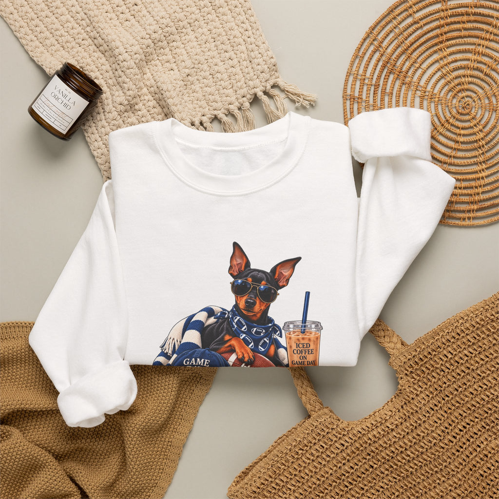 Doberman Football Crewneck Sweatshirt