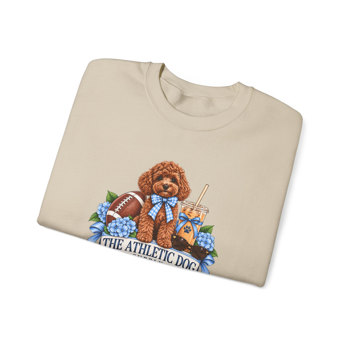 Dog Mom Football Crewneck Sweatshirt