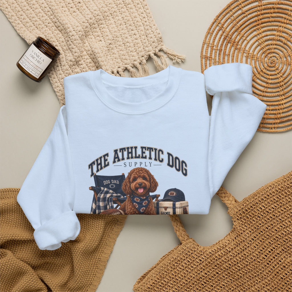 Dog Dad Football Crewneck Sweatshirt