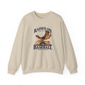 Raised on Baseball Football Crewneck Sweatshirt