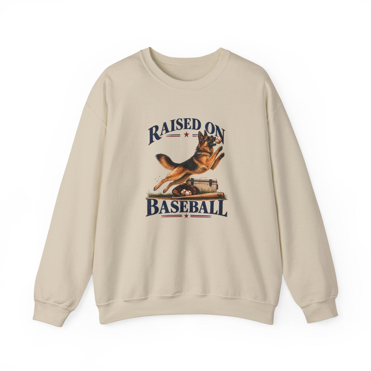 Raised on Baseball Football Crewneck Sweatshirt