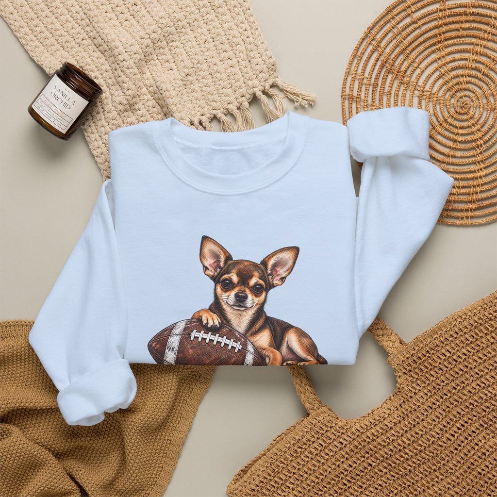 Chihuahua Football Crewneck Sweatshirt