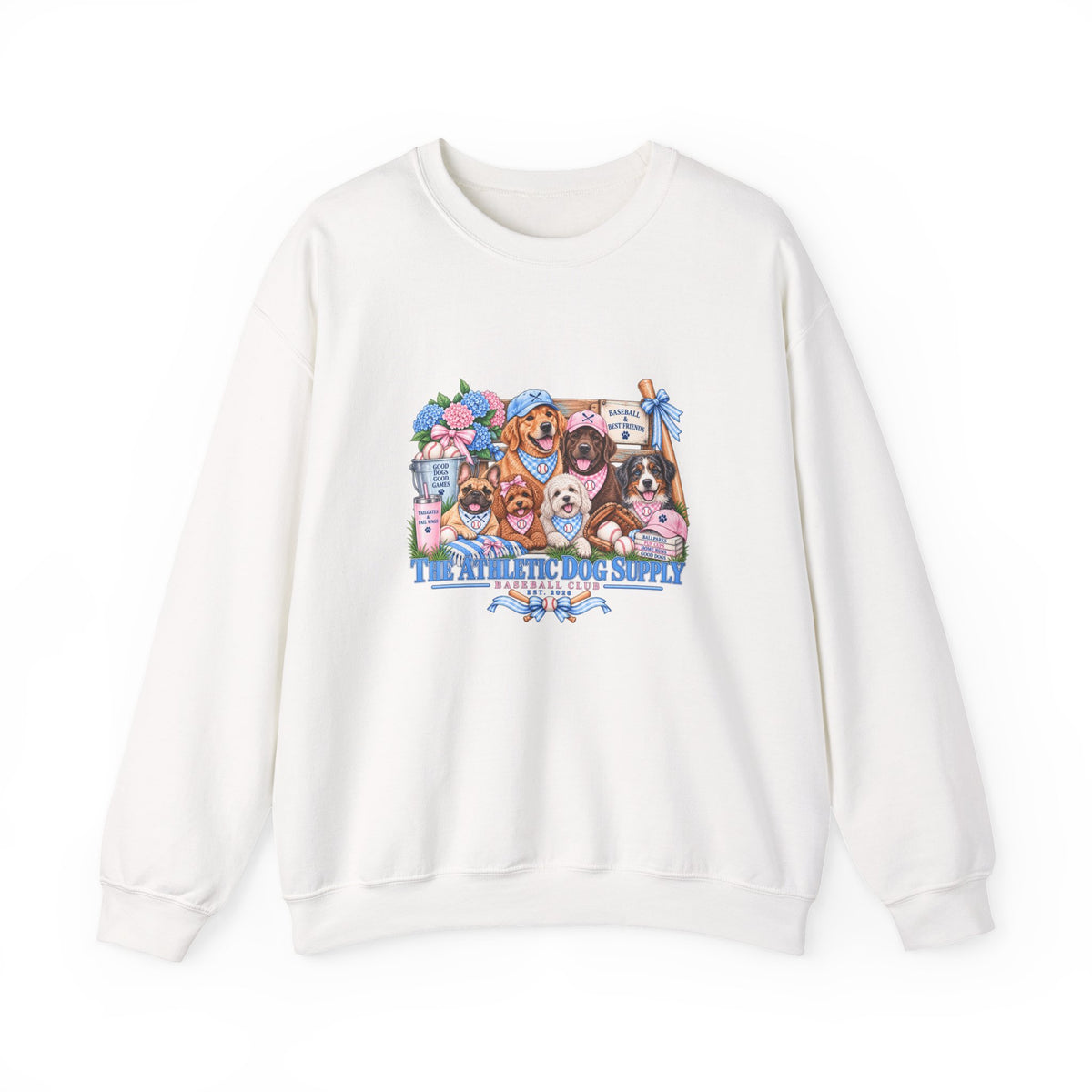 Dog Lover Baseball Crewneck Sweatshirt