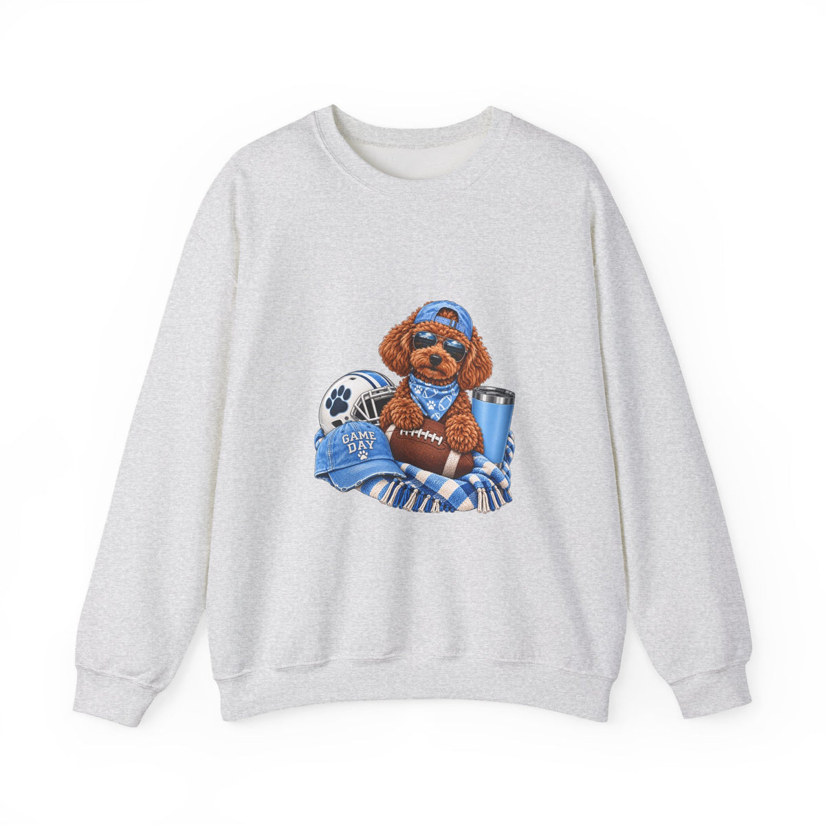 Toy Poodle Football Crewneck Sweatshirt