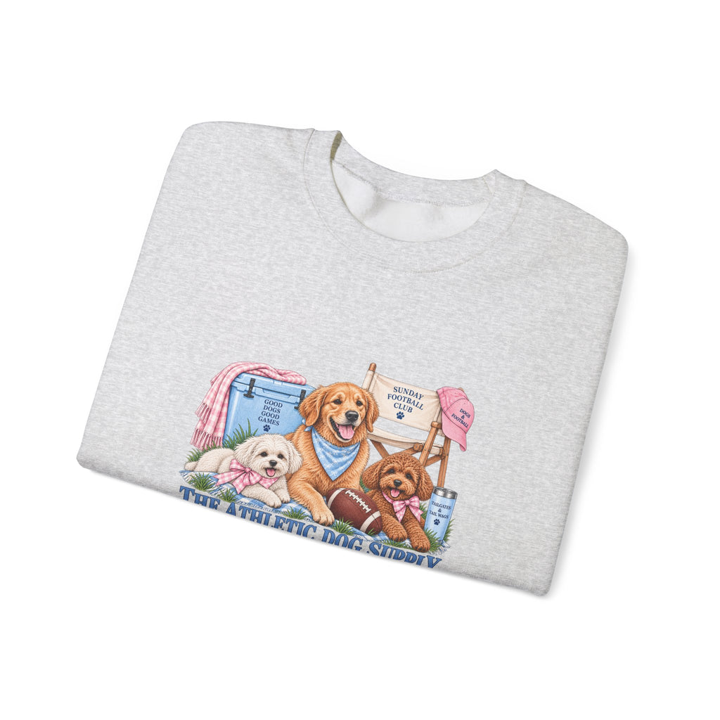 Dog Trio Football Crewneck Sweatshirt