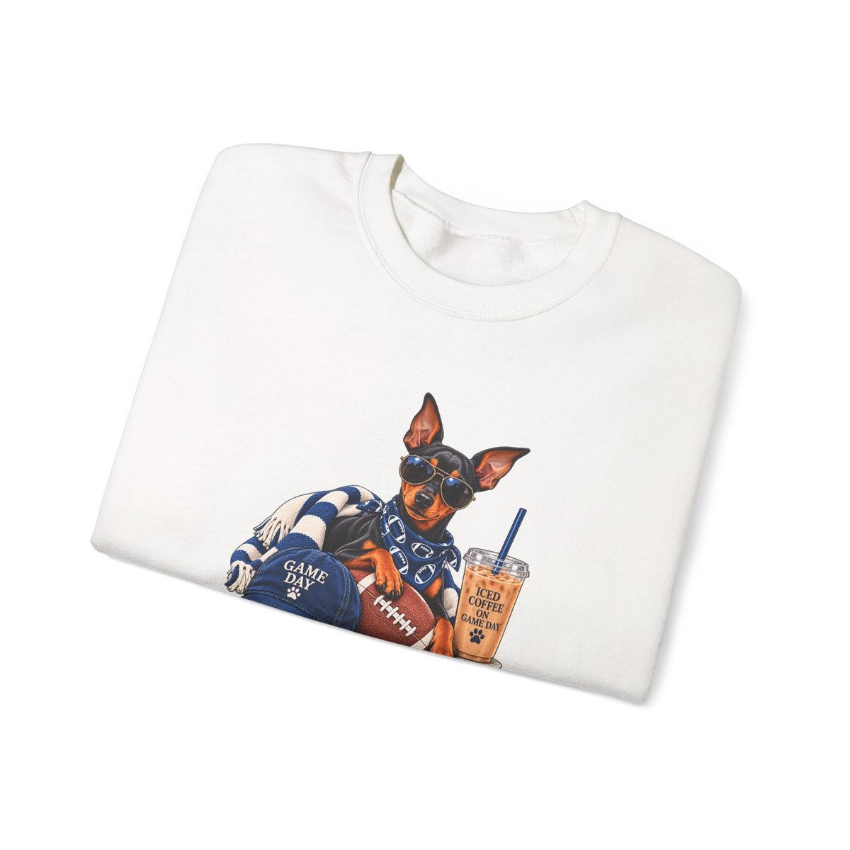 Doberman Football Crewneck Sweatshirt