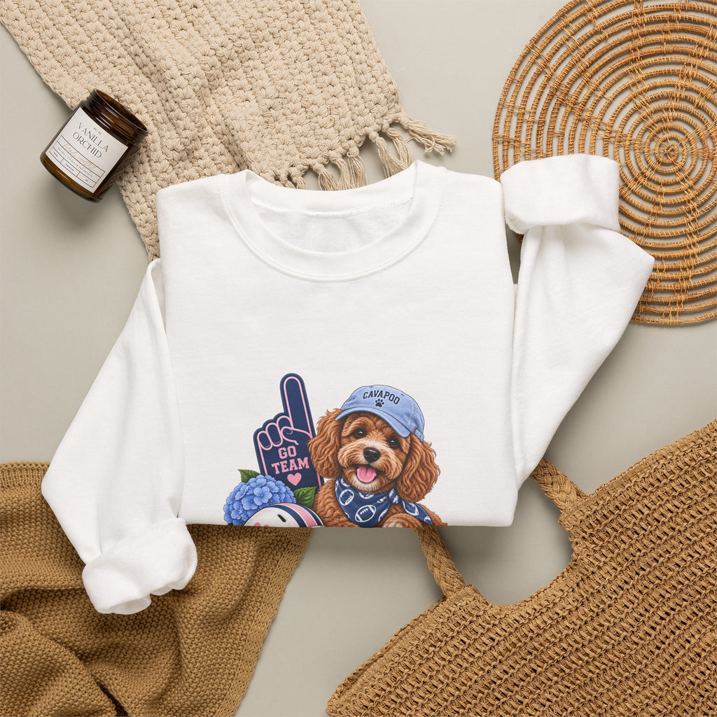 Cavapoo Football Crewneck Sweatshirt