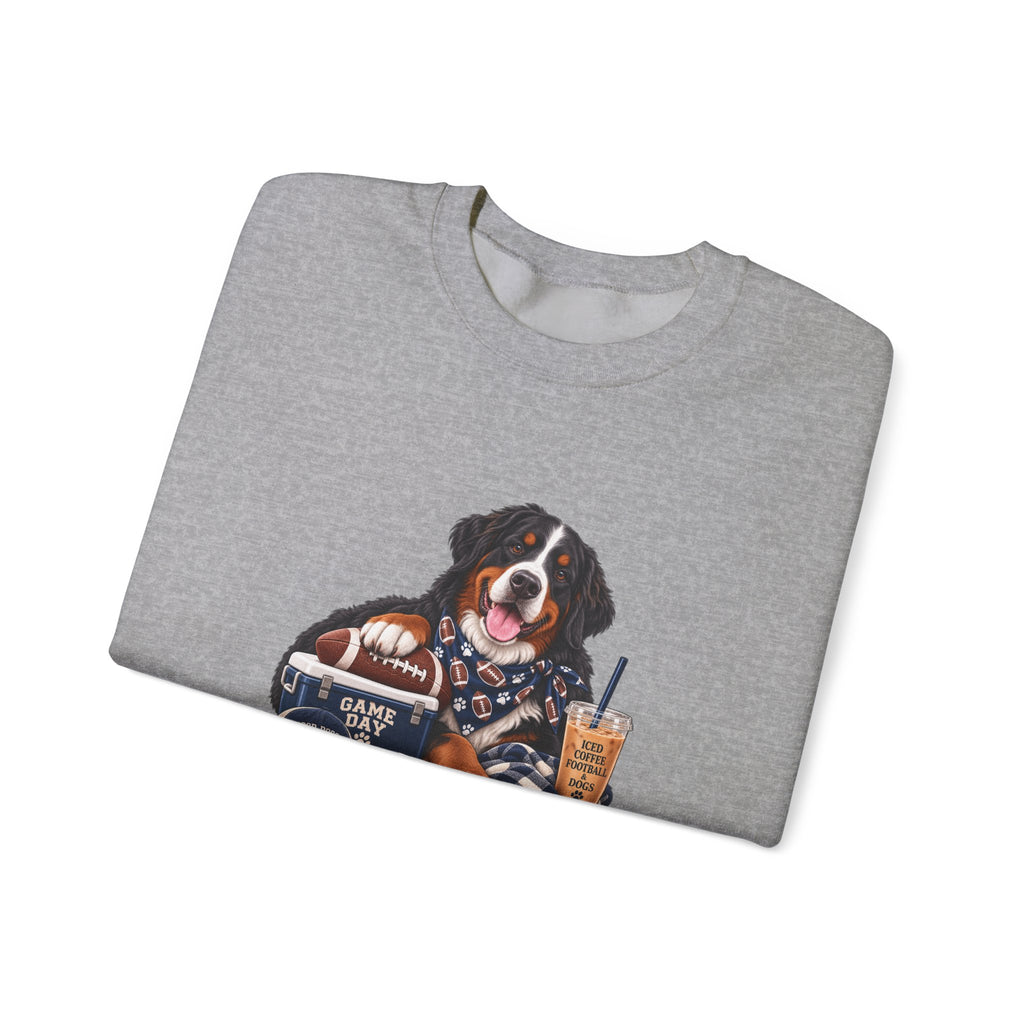 Bernese Mountain Dog Football Crewneck Sweatshirt